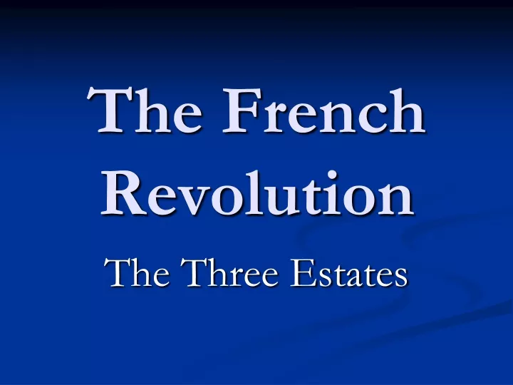 the french revolution