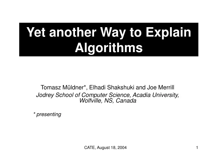 yet another way to explain algorithms