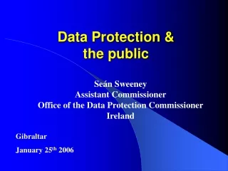 Data Protection &amp; the public