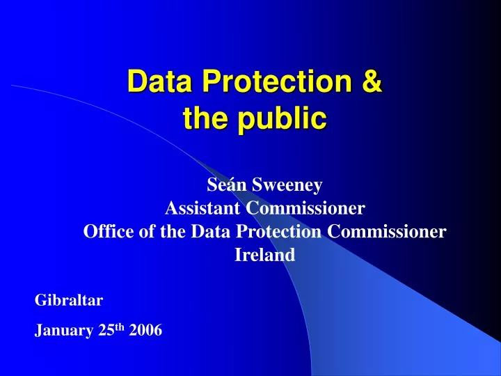 data protection the public