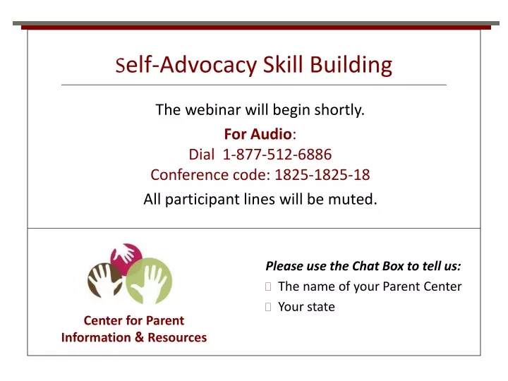 s elf advocacy skill building