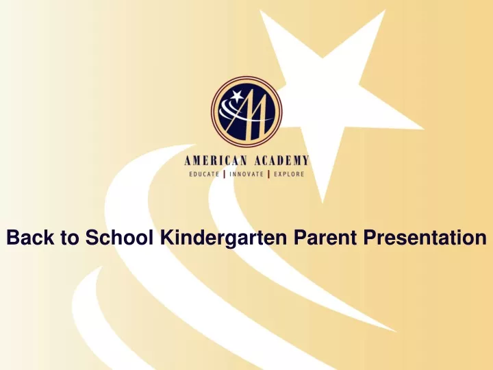 back to school kindergarten parent presentation