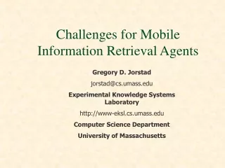 Challenges for Mobile Information Retrieval Agents