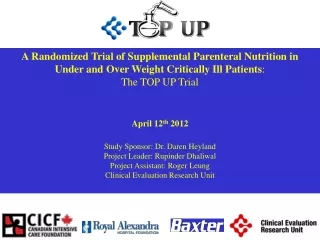 A Randomized Trial of Supplemental Parenteral Nutrition in