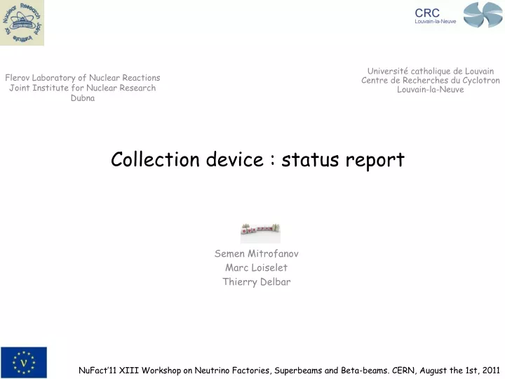 collection device status report