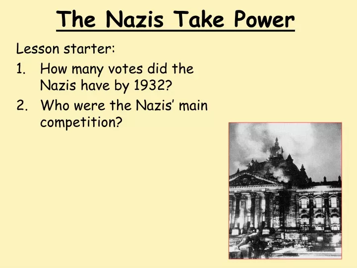 the nazis take power