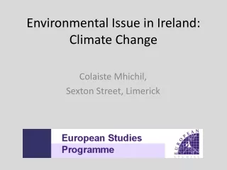 Environmental Issue in Ireland: Climate Change