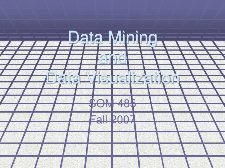 data mining and data visualization