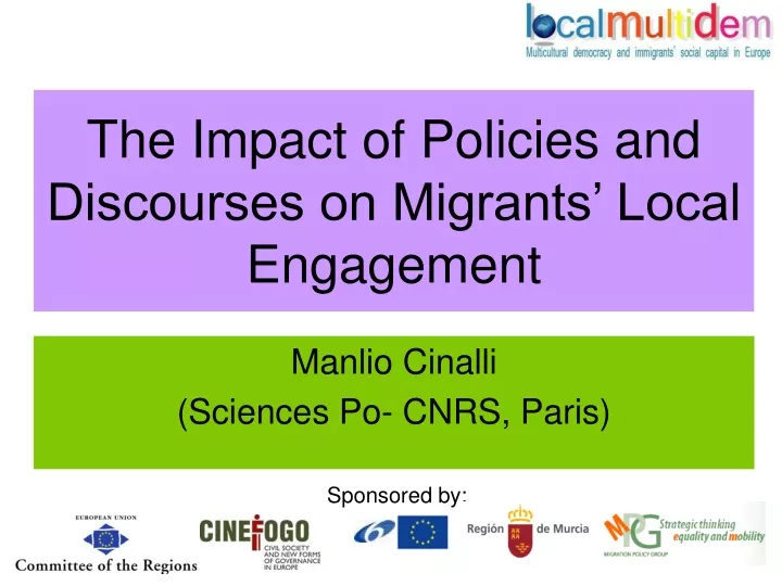 the impact of policies and discourses on migrants local engagement