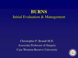 BURNS Initial Evaluation &amp; Management