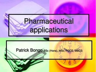 Pharmaceutical applications