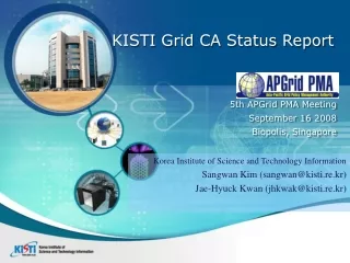 KISTI  Grid  CA Status Report