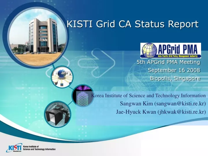 kisti grid ca status report