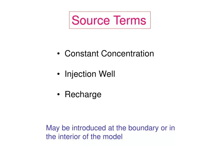 source terms