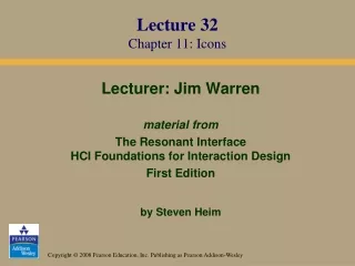 Lecture 32 Chapter 11: Icons