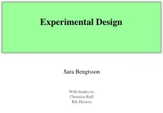 Experimental Design