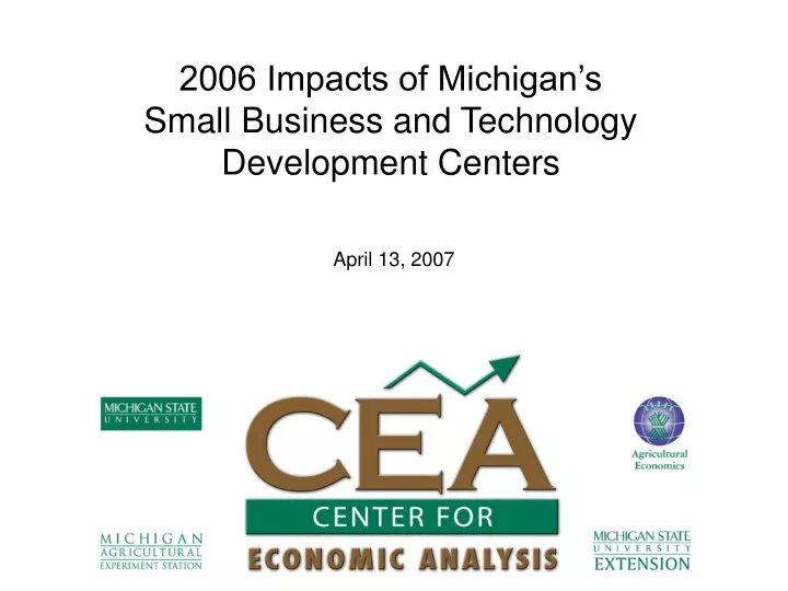 2006 impacts of michigan s small business