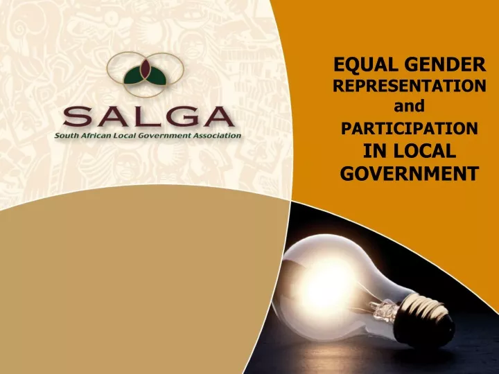 equal gender representation and participation in local government