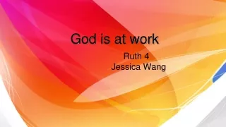 God is at work