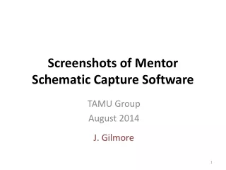 Screenshots of Mentor Schematic Capture Software