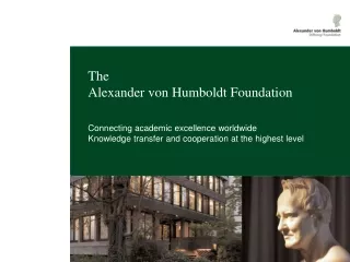The  Alexander von Humboldt Foundation