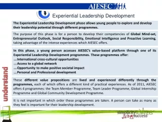Experiential Leadership Development