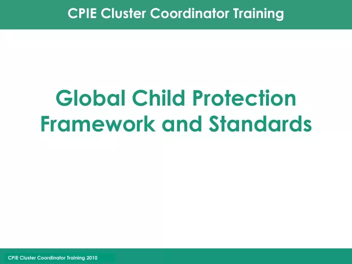 global child protection framework and standards