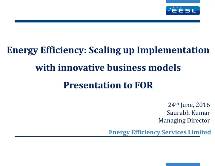 energy efficiency scaling up implementation with