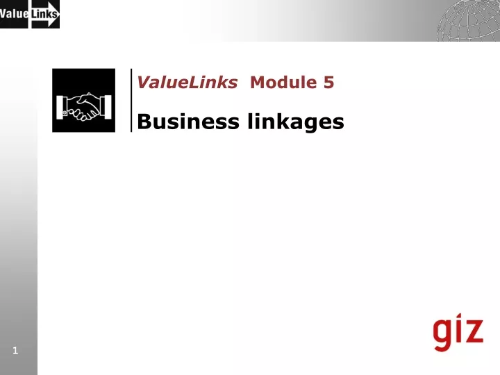 valuelinks module 5 business linkages