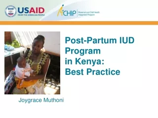 Post-Partum IUD Program  in Kenya:  Best Practice