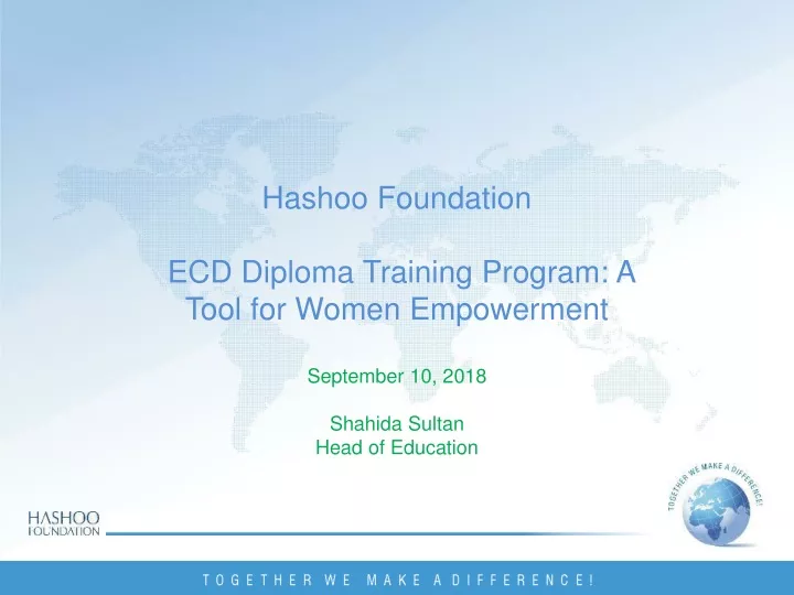 hashoo foundation ecd diploma training program