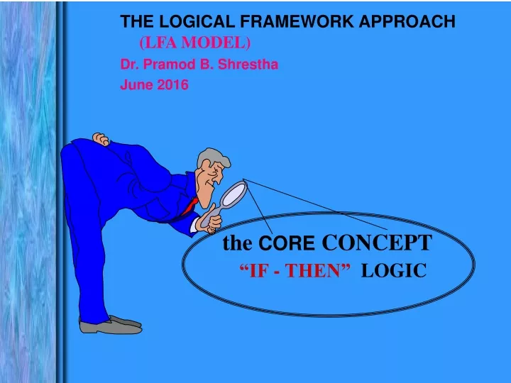 the logical framework approach lfa model