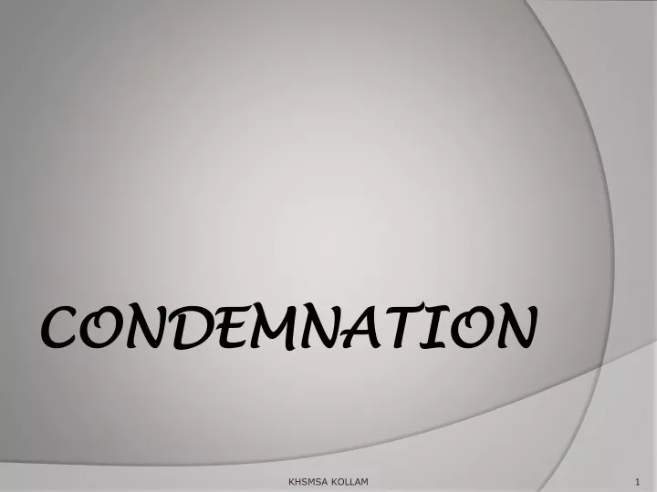 condemnation