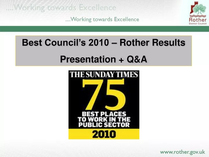 best council s 2010 rother results presentation