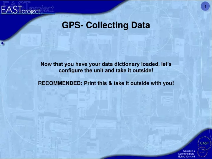 gps collecting data