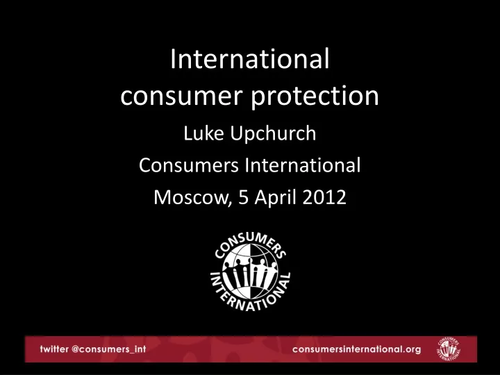 international consumer protection