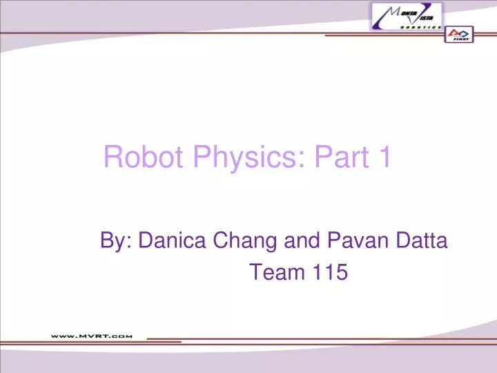 robot physics part 1