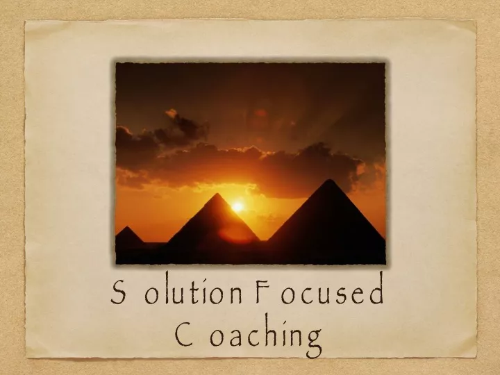 solution focused coaching