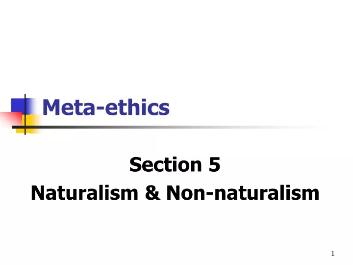 meta ethics