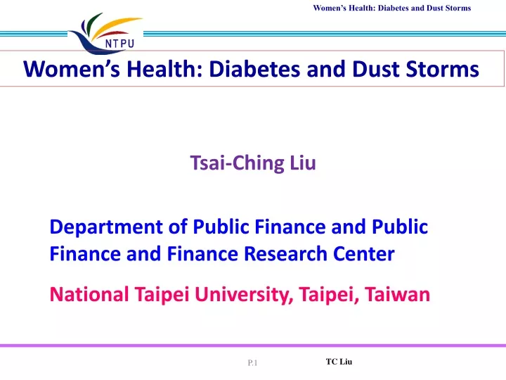 women s health diabetes and dust storms