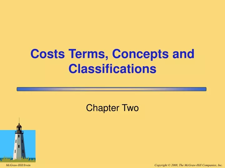 costs terms concepts and classifications