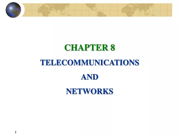 chapter 8 telecommunications and networks