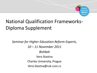 National Qualification Frameworks - Diploma Supplement