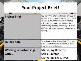 Your Project Brief!