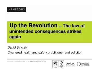Up the Revolution  – The law of unintended consequences strikes again