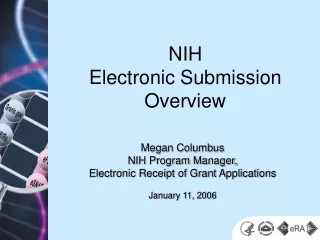 NIH Electronic Submission Overview