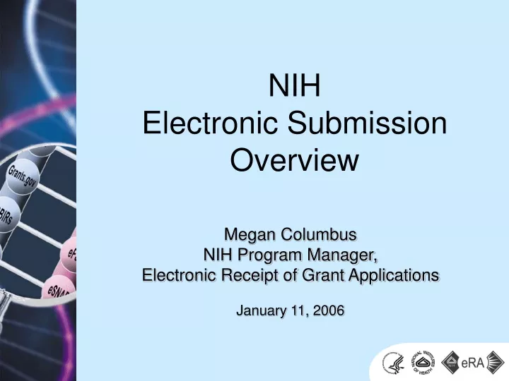 nih electronic submission overview