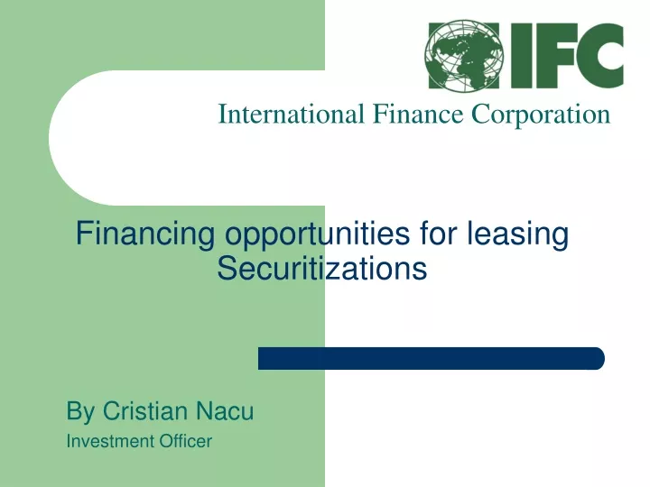 financing opportunities for leasing securitizations