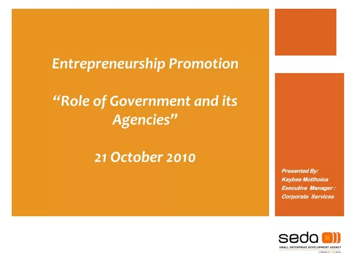 entrepreneurship promotion role of government