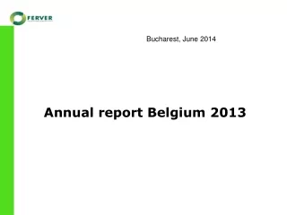 Annual report Belgium 2013